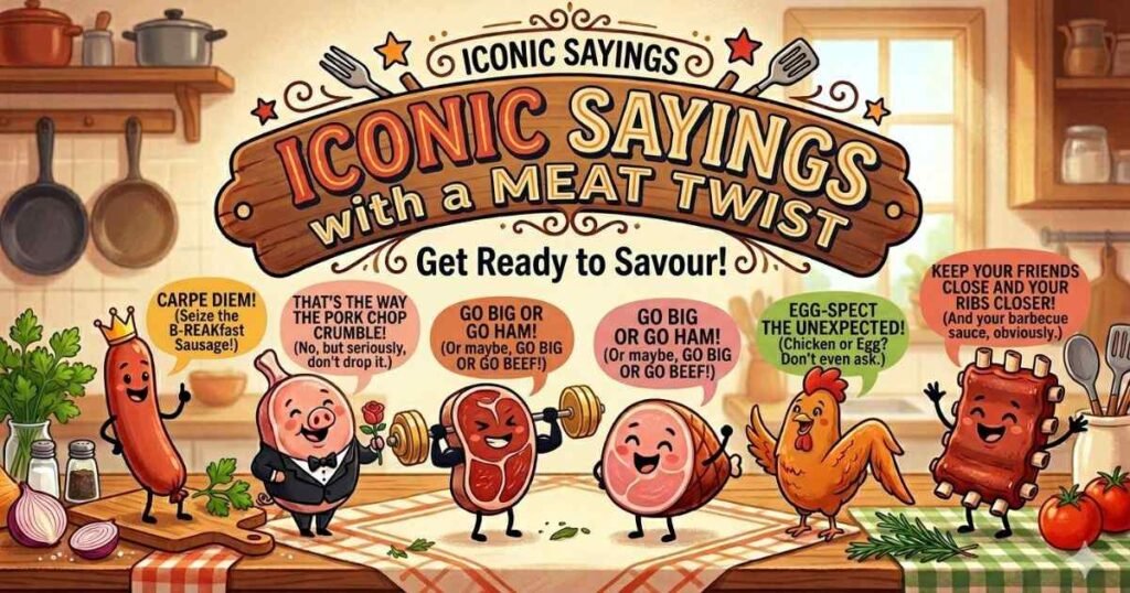 Iconic Sayings with a Meat Twist