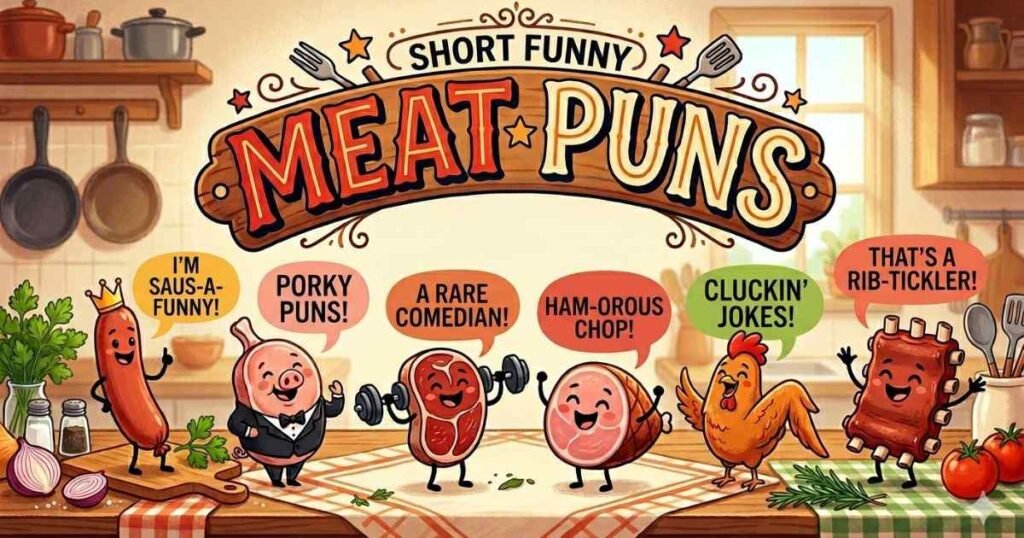 Short Funny Meat Puns